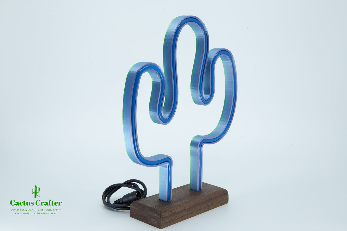 π΅ Cactus Neon Light β Handcrafted Southwestern Glow
