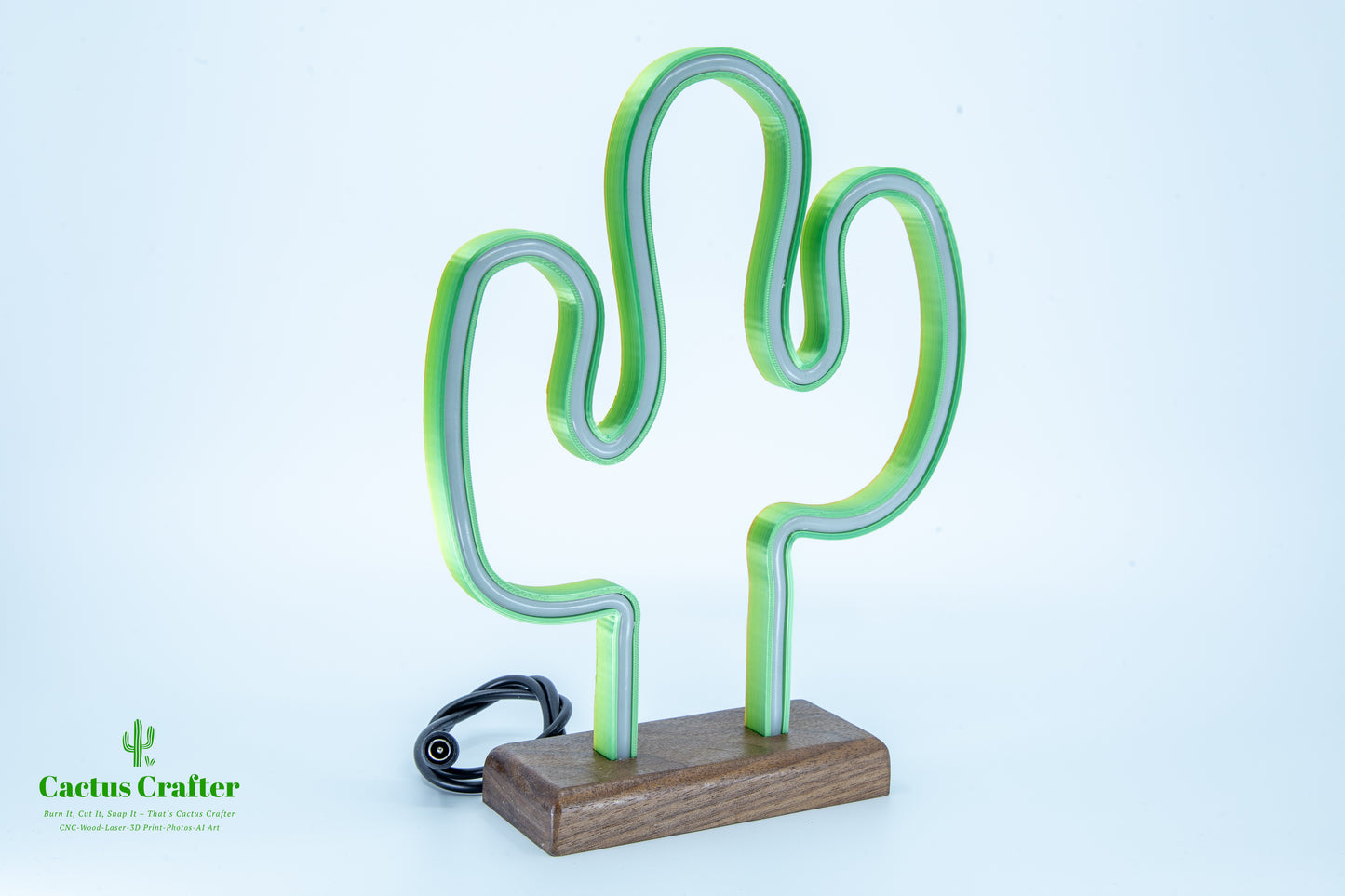 π΅ Cactus Neon Light β Handcrafted Southwestern Glow