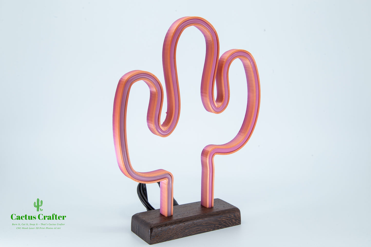 π΅ Cactus Neon Light β Handcrafted Southwestern Glow