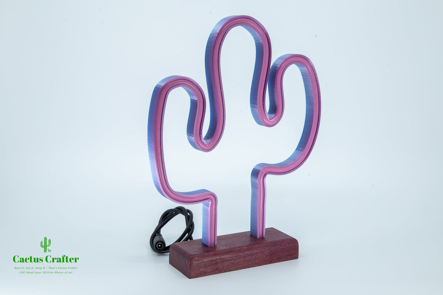 π΅ Cactus Neon Light β Handcrafted Southwestern Glow