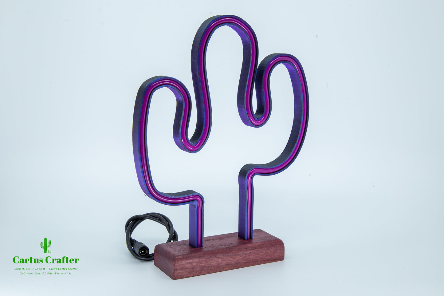 π΅ Cactus Neon Light β Handcrafted Southwestern Glow