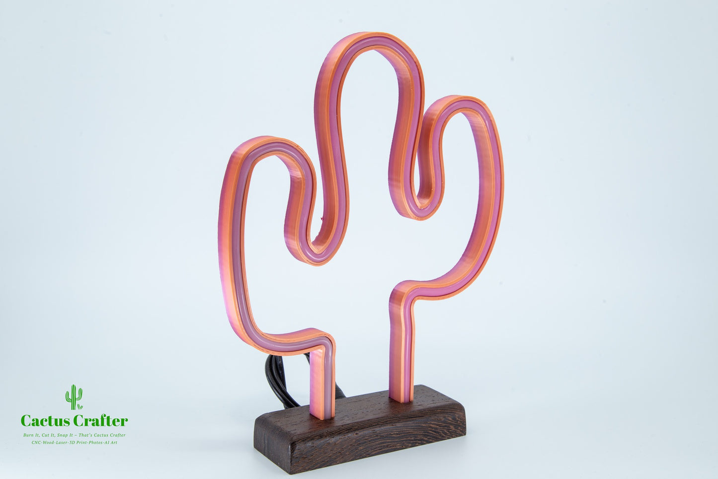 🌵 Cactus Neon Light – Handcrafted Southwestern Glow