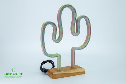 🌵 Cactus Neon Light – Handcrafted Southwestern Glow