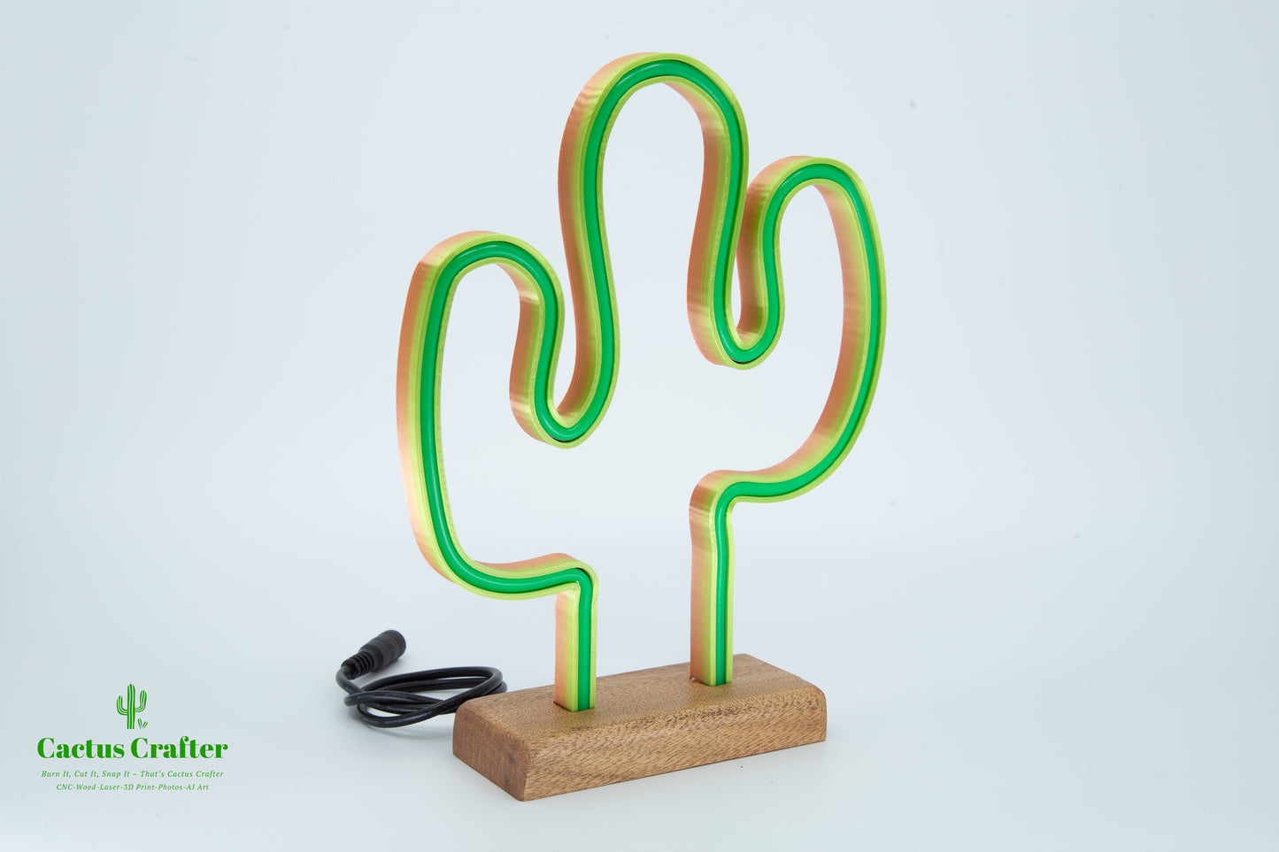 🌵 Cactus Neon Light – Handcrafted Southwestern Glow