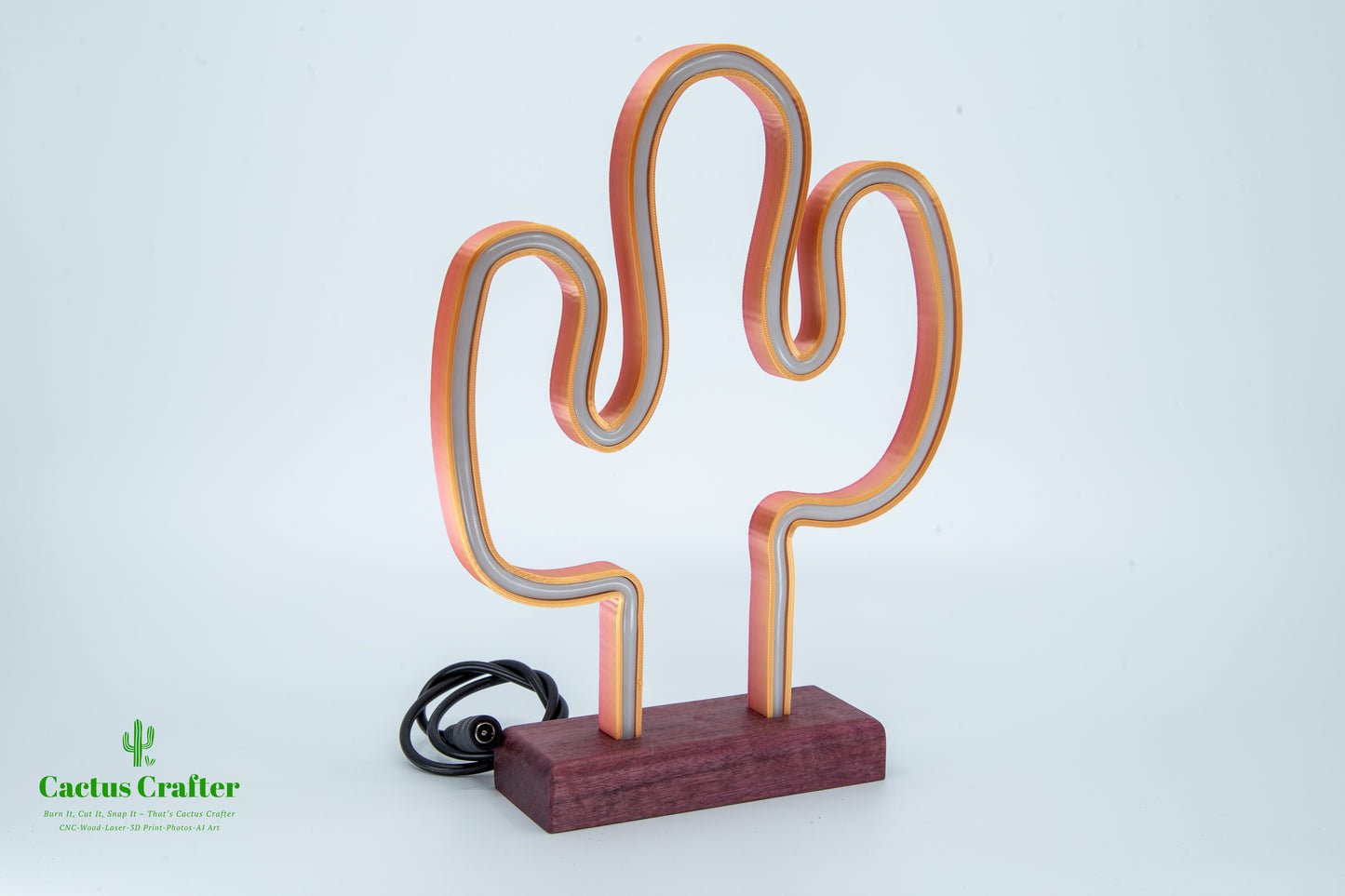 🌵 Cactus Neon Light – Handcrafted Southwestern Glow