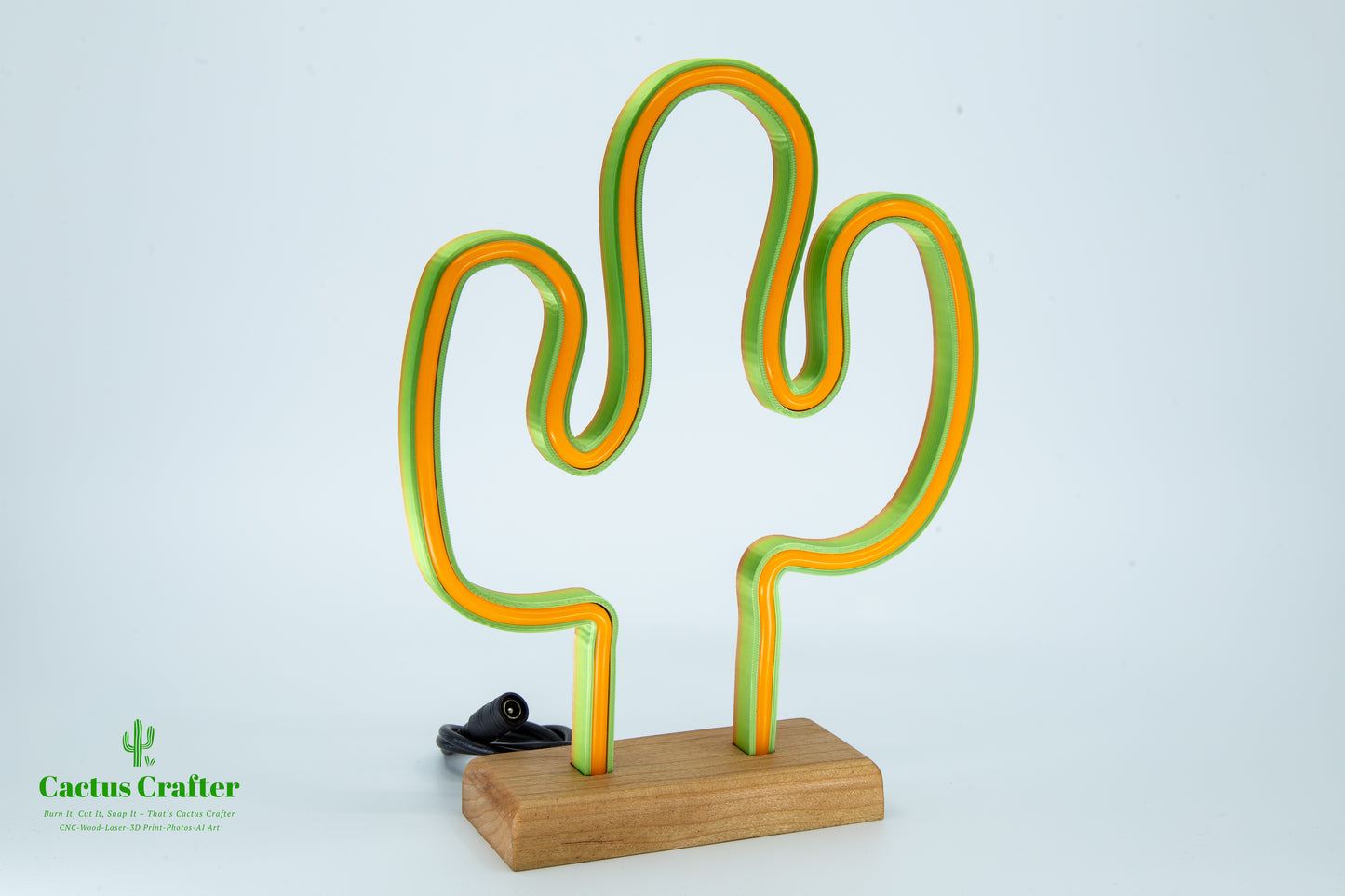 🌵 Cactus Neon Light – Handcrafted Southwestern Glow