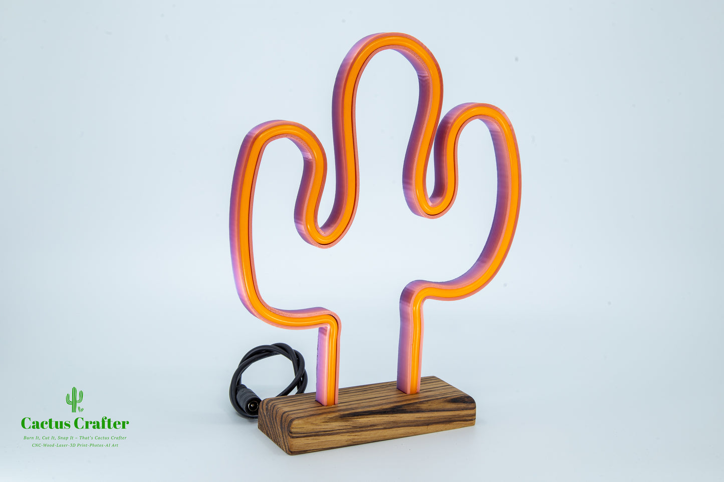 🌵 Cactus Neon Light – Handcrafted Southwestern Glow
