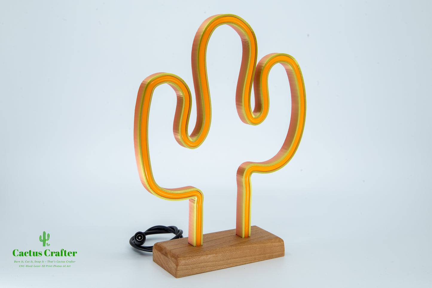 🌵 Cactus Neon Light – Handcrafted Southwestern Glow