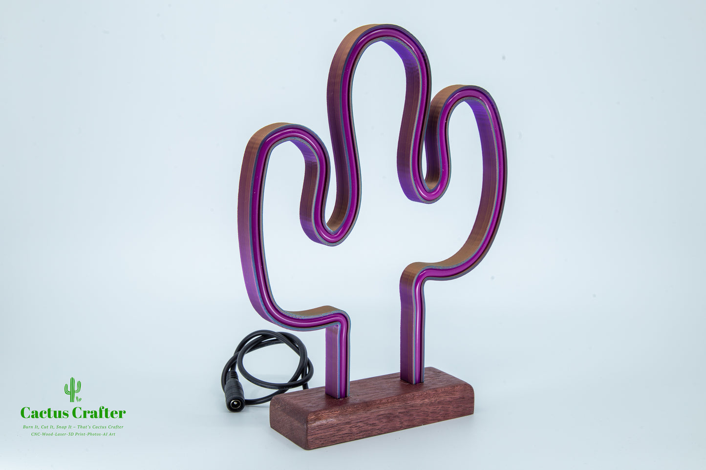 🌵 Cactus Neon Light – Handcrafted Southwestern Glow