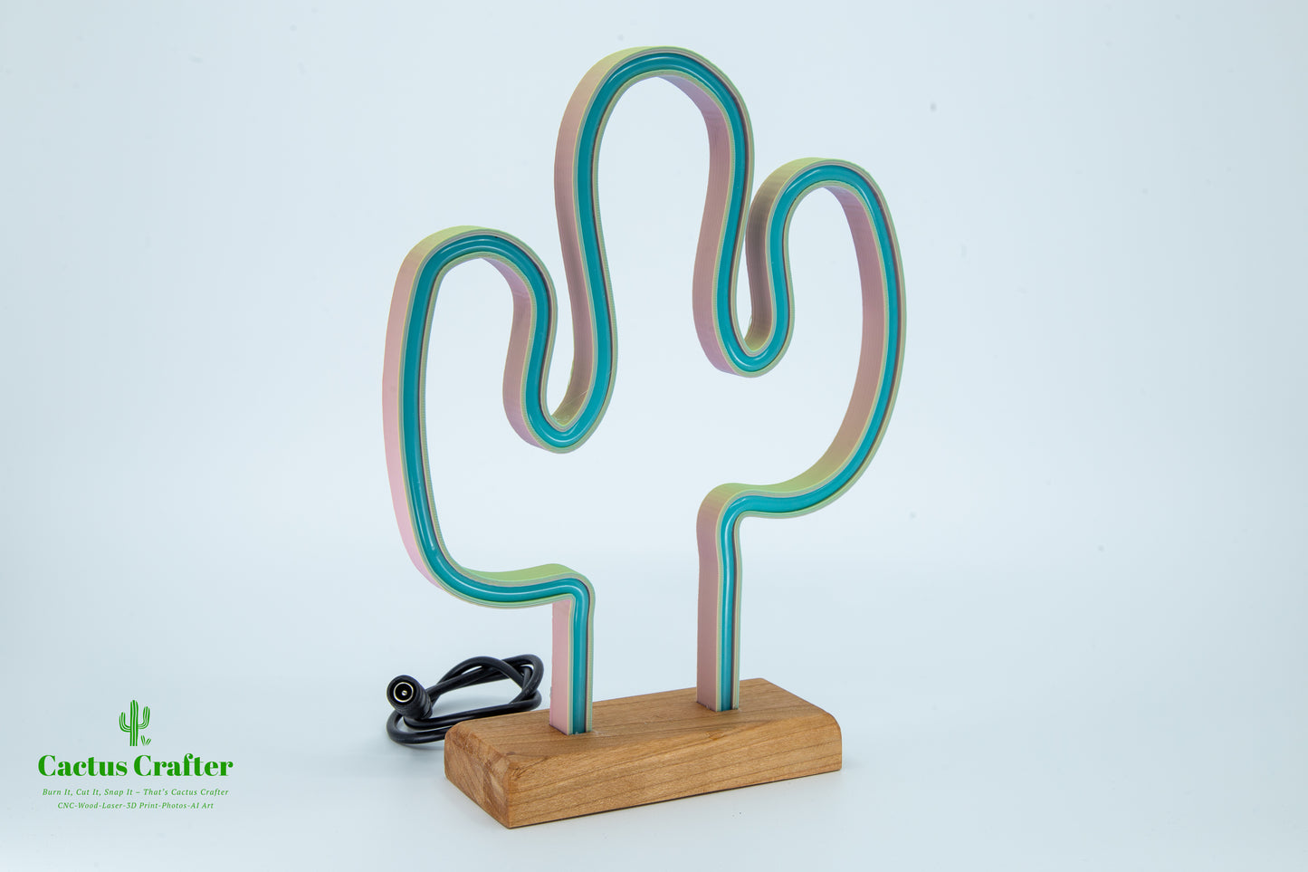 🌵 Cactus Neon Light – Handcrafted Southwestern Glow